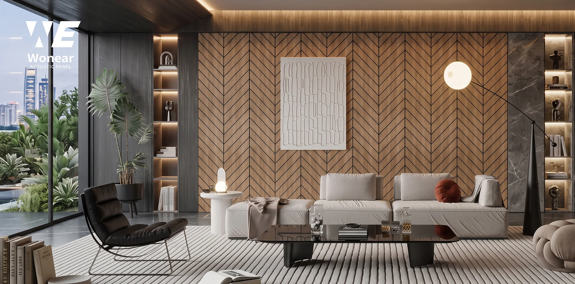 China Polyester Substrate UV-Printed Sound-Absorbing Board