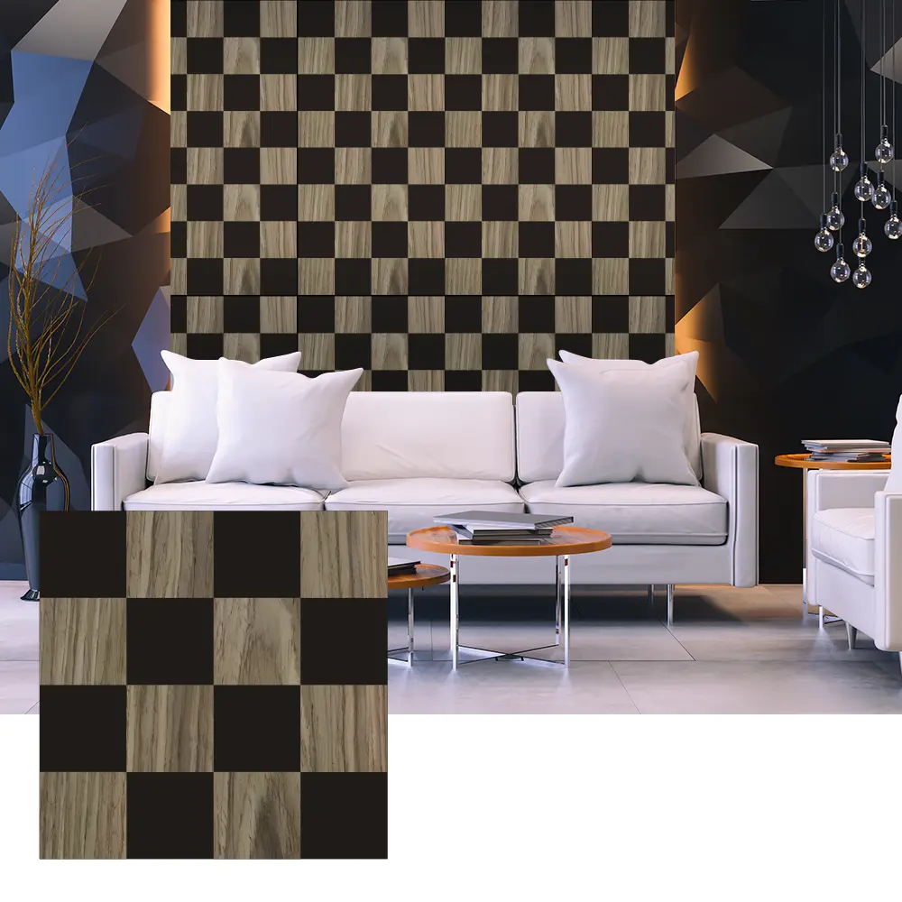 3D Wood Veneer Acoustic Panels for Interior Wall Design
