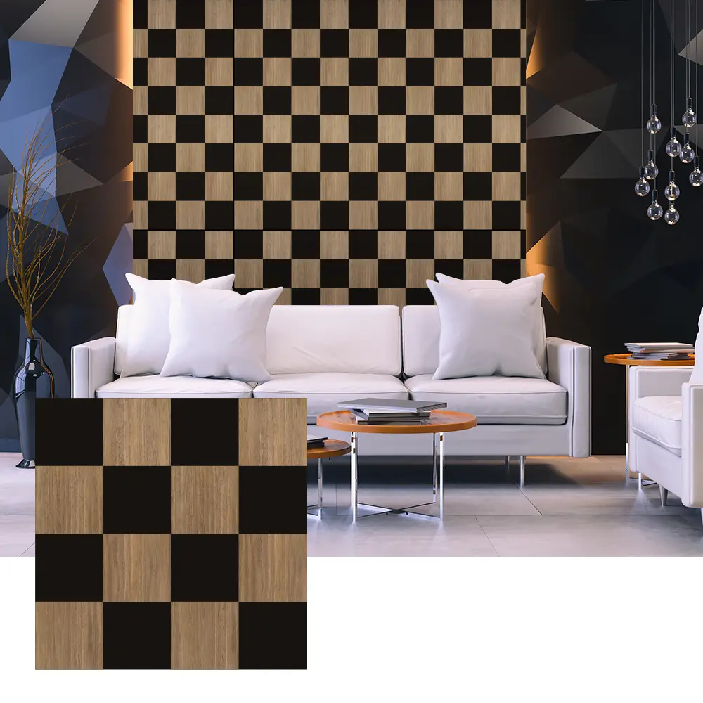 3D Wood Veneer Acoustic Panels for Interior Wall Design