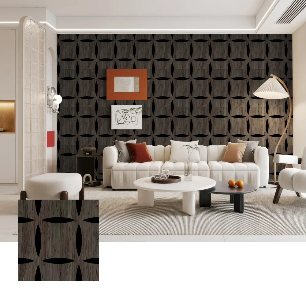 3D Wooden Acoustic Wall Panels for Decorative Interiors