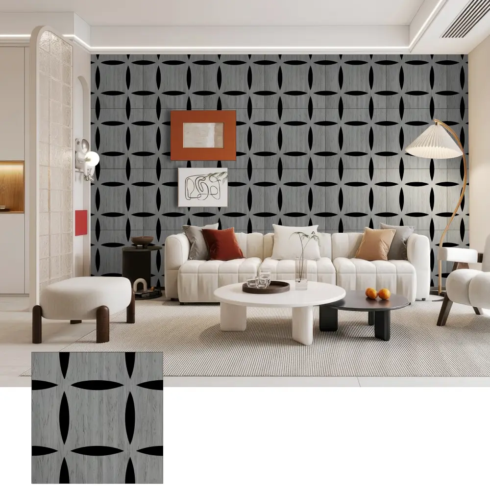 3D Wooden Acoustic Wall Panels for Decorative Interiors