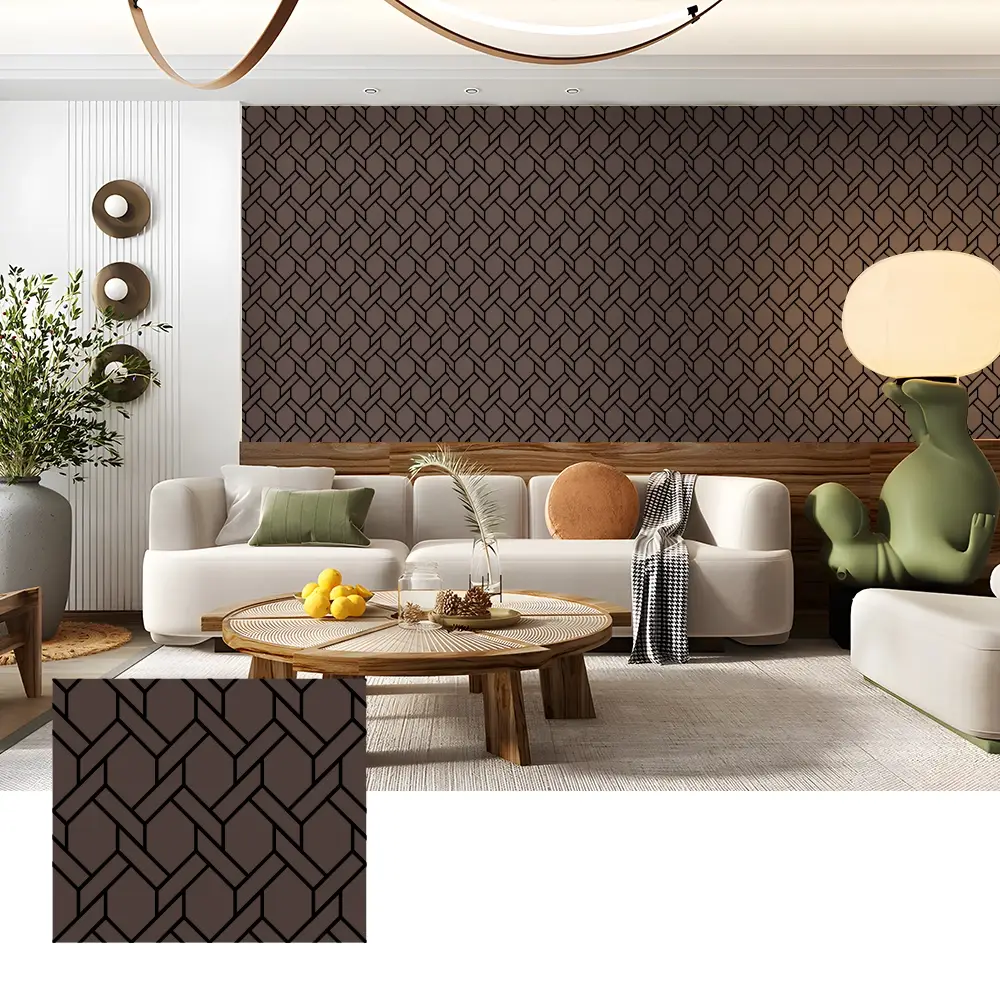 Acoustic Wood Veneer Wall Panels for Home Theater Interiors