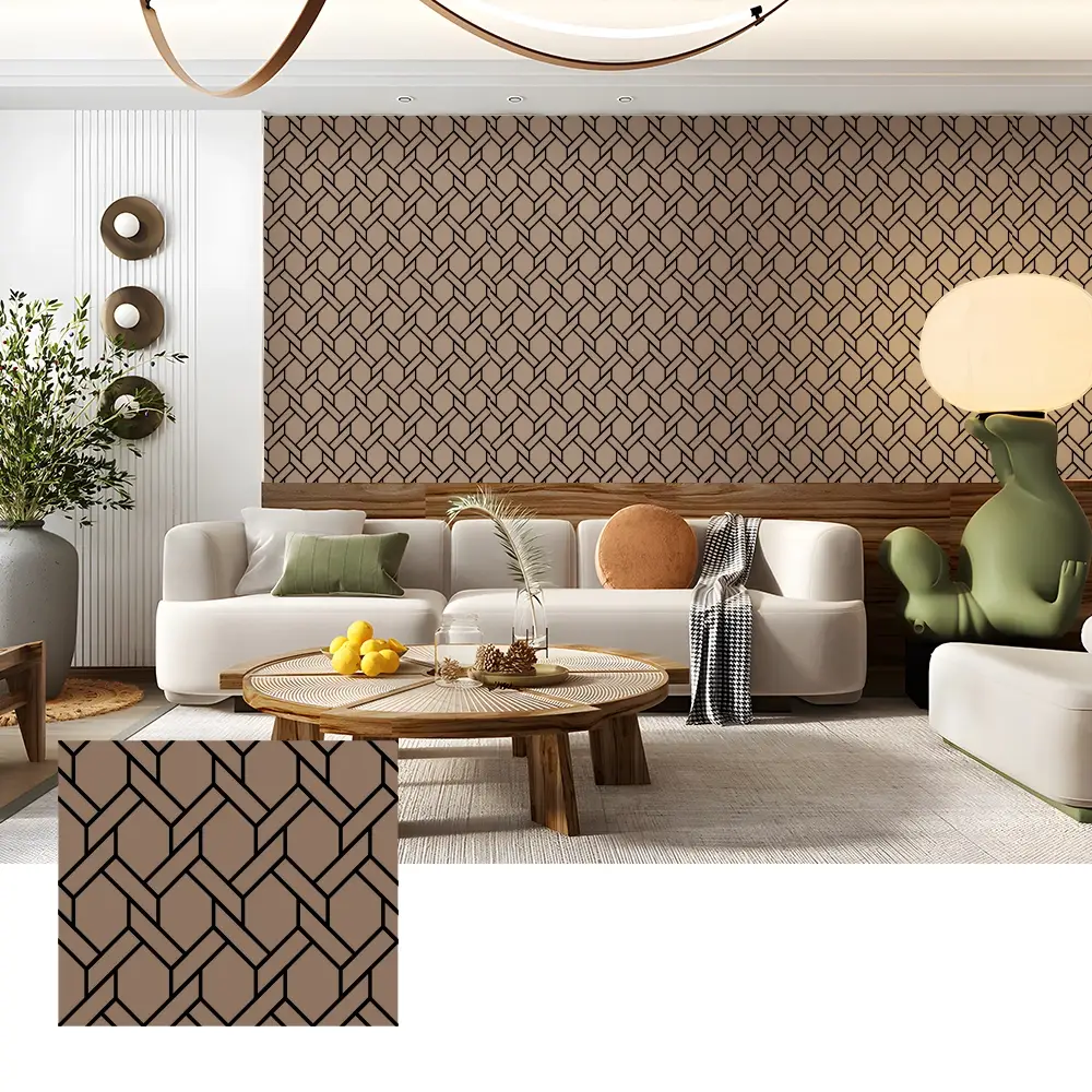Acoustic Wood Veneer Wall Panels for Home Theater Interiors