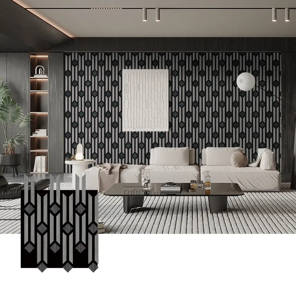Artistic 3D Acoustic Wood Panels for Wall Decoration Artistic 3D Acoustic Wood Panels for Wall Decoration