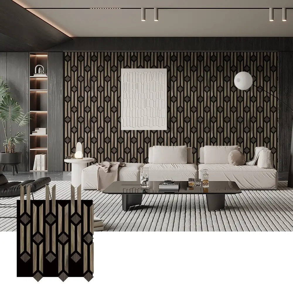 Artistic 3D Acoustic Wood Panels for Wall Decoration