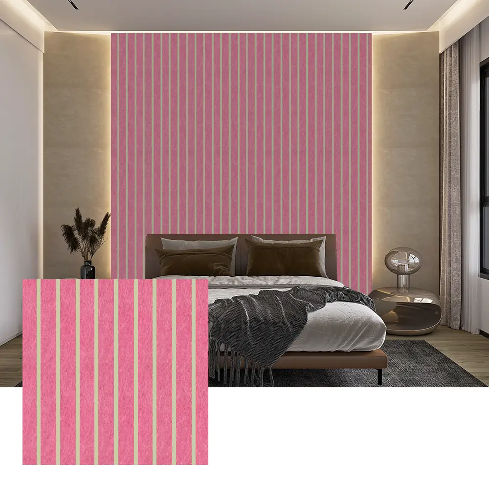 Colored PET Acoustic Panels for Interior Wall Decoration