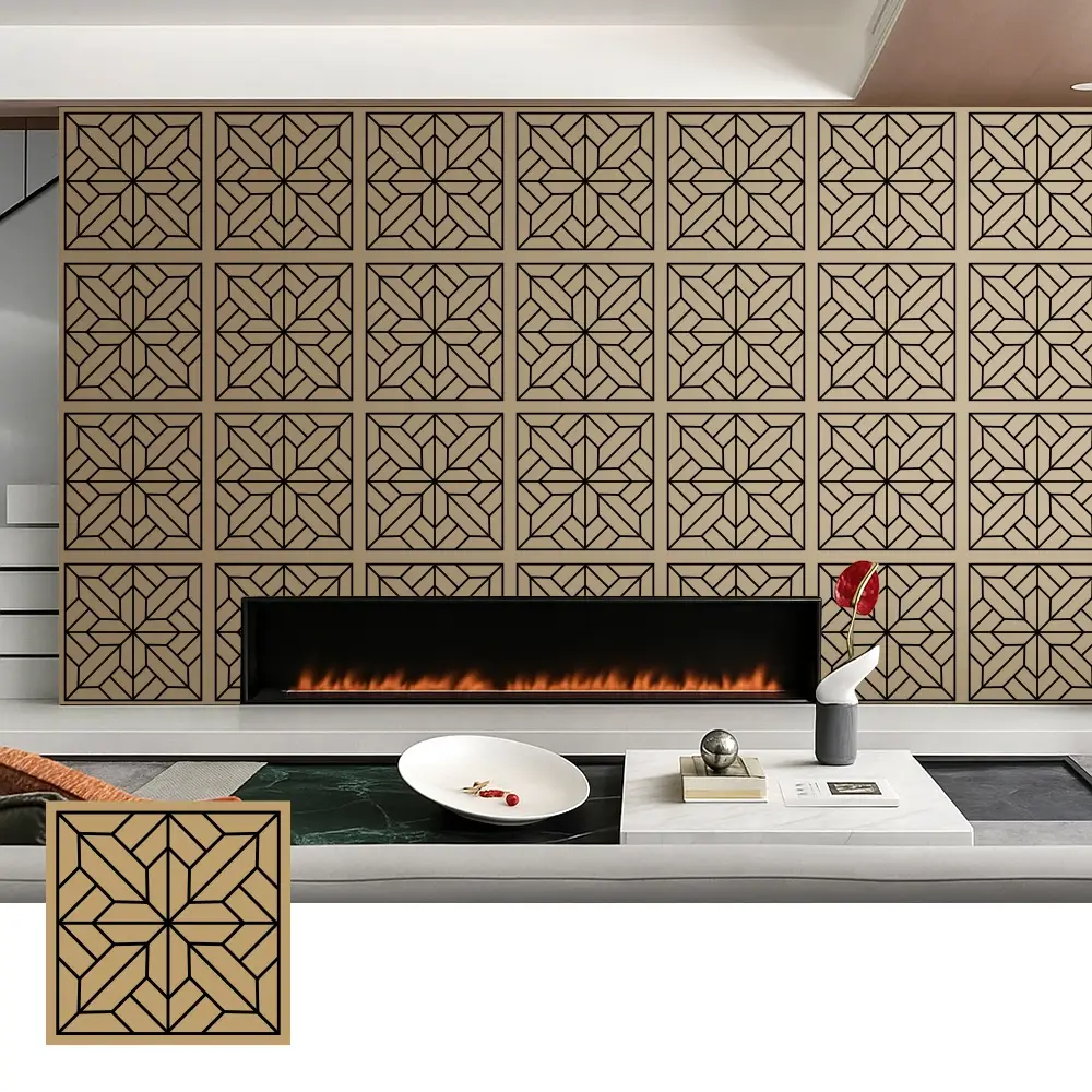 Decorative Wood Veneer Acoustic Panels for Interior Use