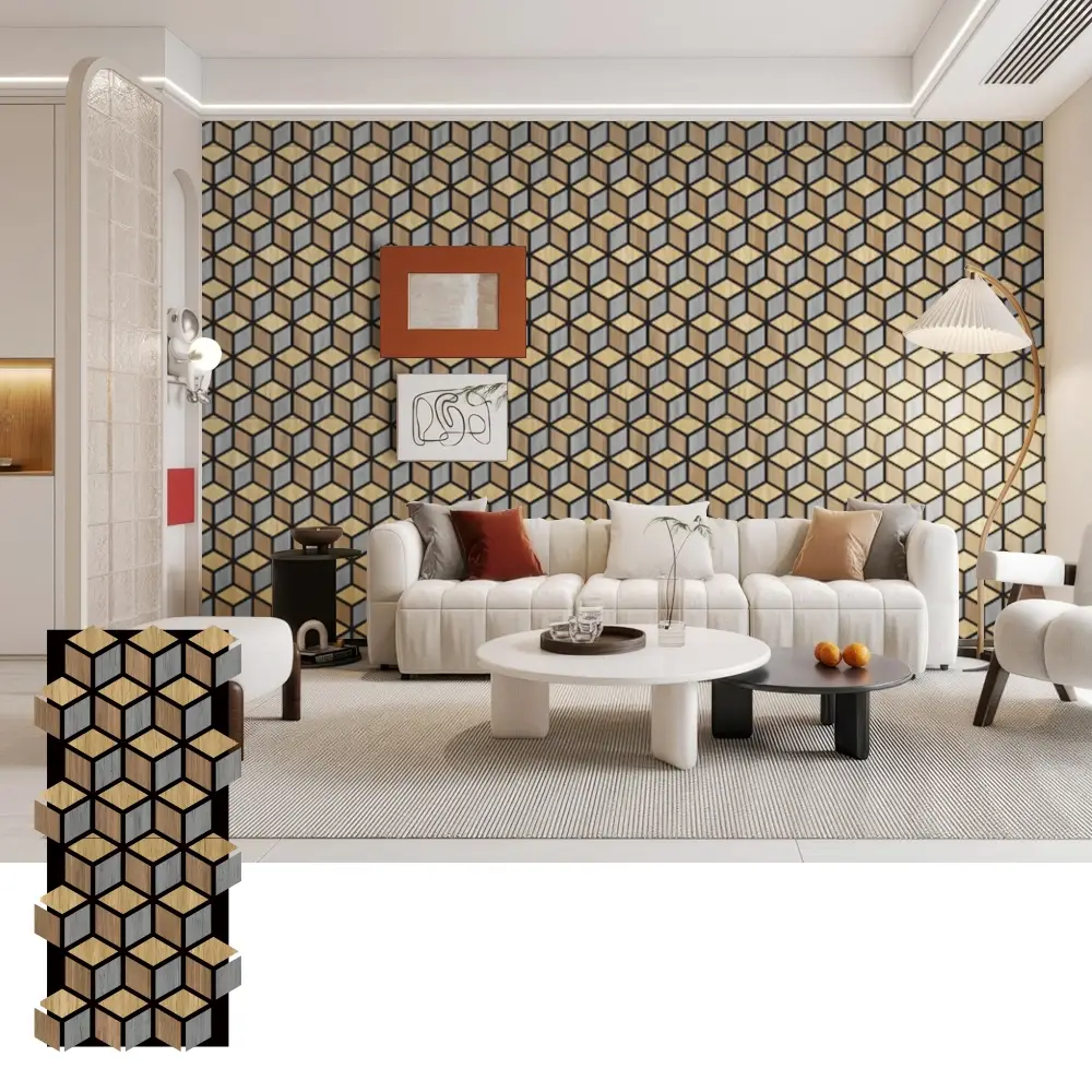Easy Install Acoustic Wood Wall Panels for Interior Use
