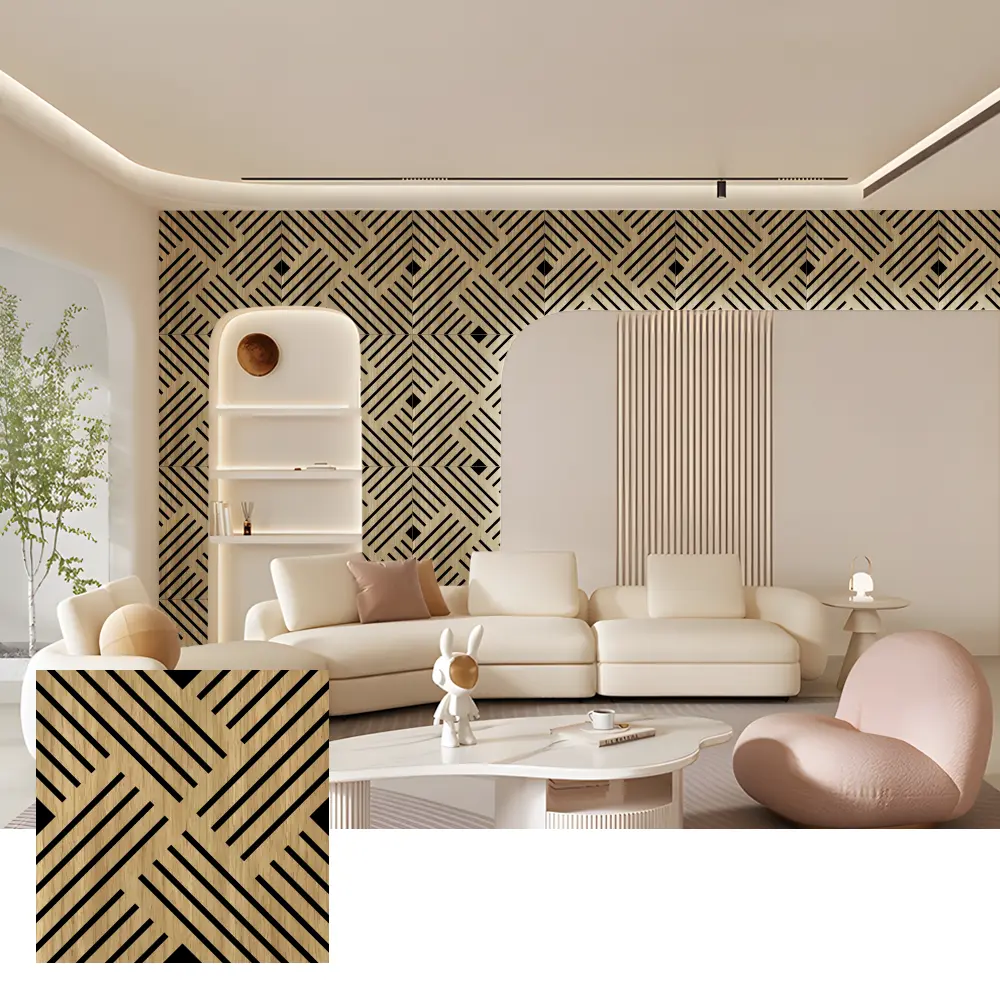 Eco-Friendly Wood Slat Acoustic Panels for Interior Walls