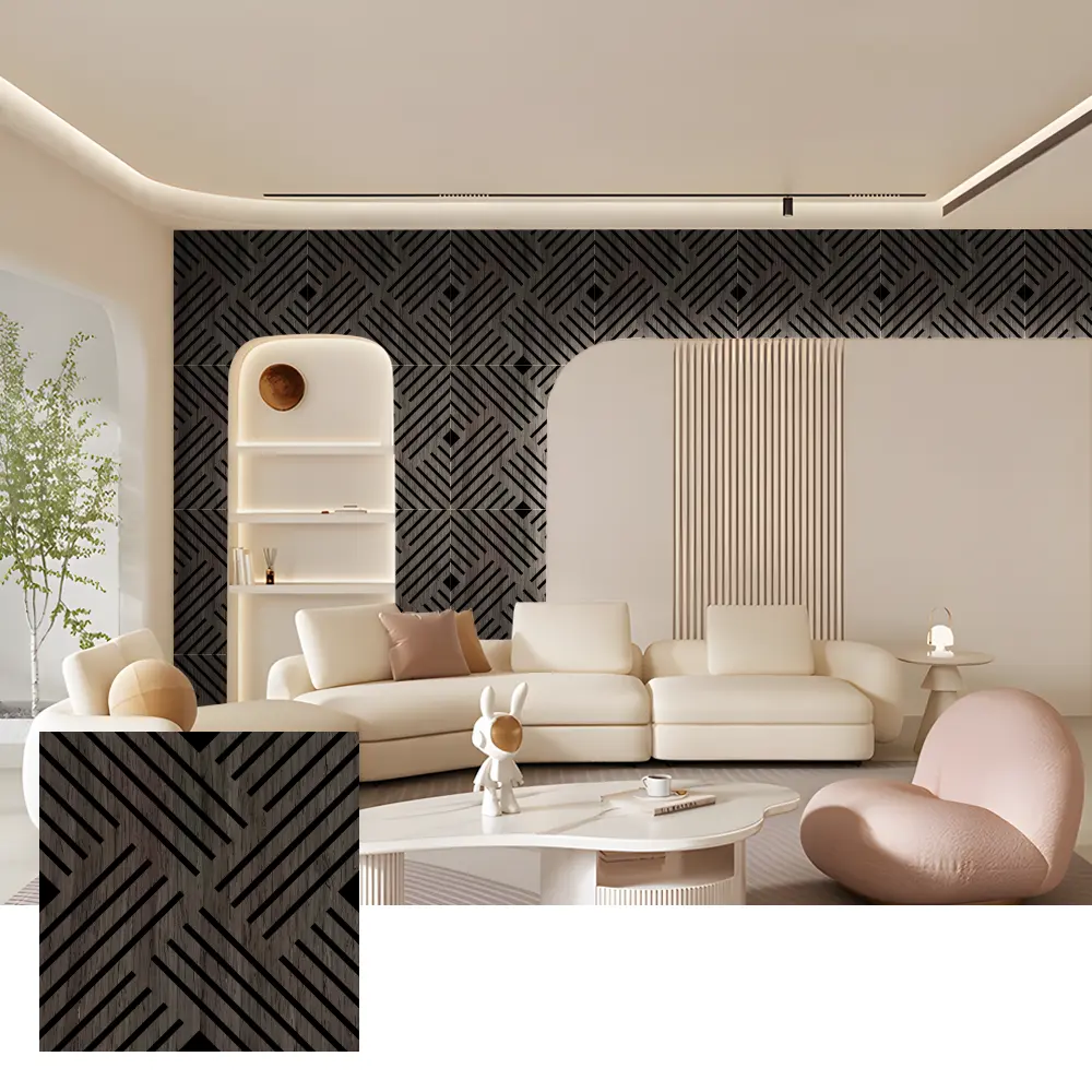 Eco-Friendly Wood Slat Acoustic Panels for Interior Walls