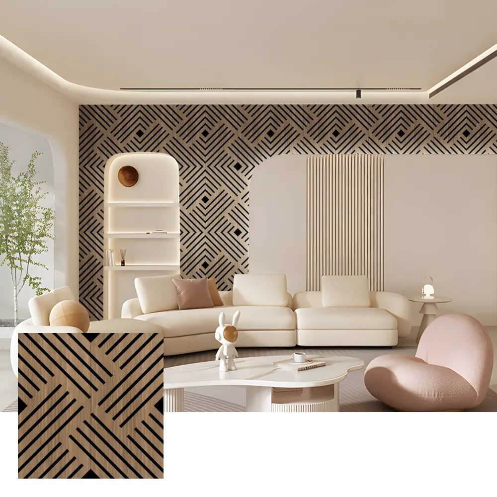 Eco-Friendly Wood Slat Acoustic Panels for Interior Walls