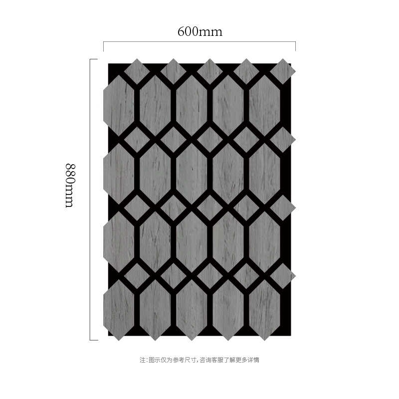 Faceted Hexagon Lattice MDF-on-PET Acoustic Wall Panel