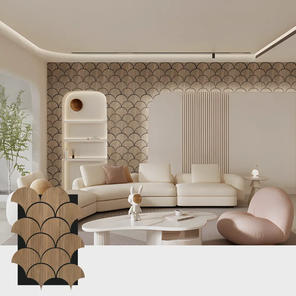 Grooved Wood Acoustic Panels for Interior Spaces