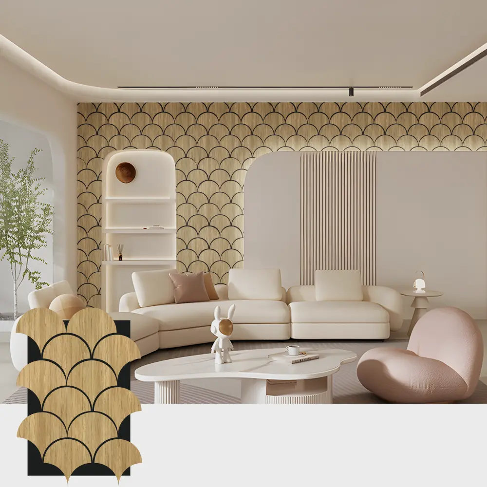 Grooved Wood Acoustic Panels for Interior Spaces