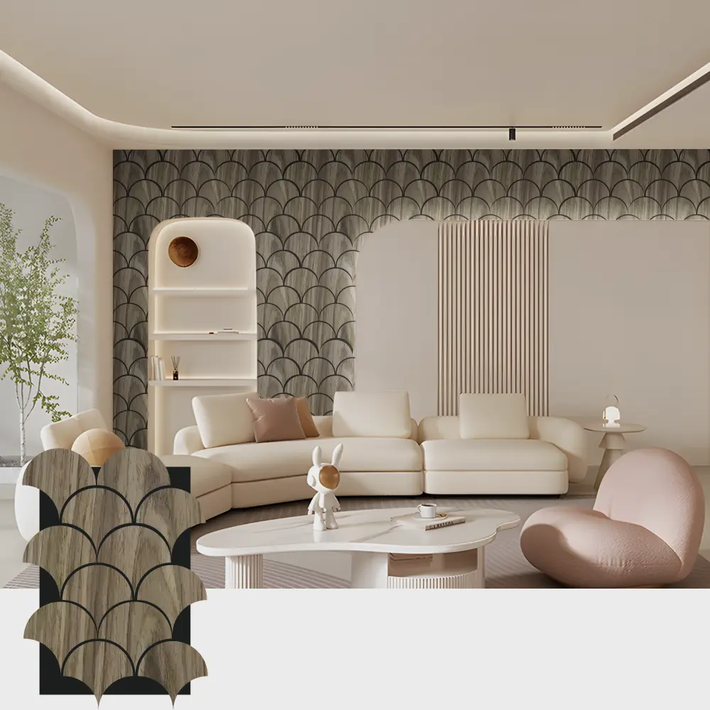Grooved Wood Acoustic Panels for Interior Spaces