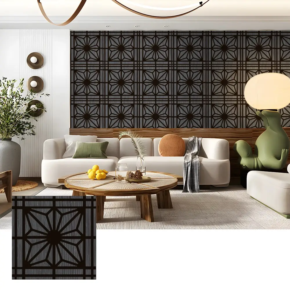 Natural Wood Veneer Acoustic Panels for Cinema Walls