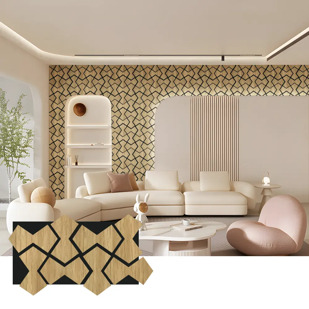 Oak Wood Acoustic Slat Panel for Wall and Ceiling
