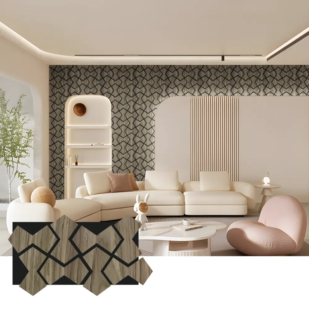 Oak Wood Acoustic Slat Panel for Wall and Ceiling