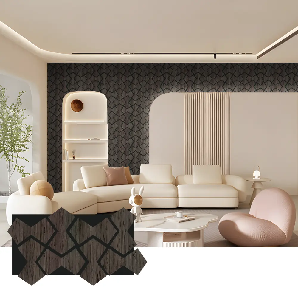 Oak Wood Acoustic Slat Panel for Wall and Ceiling