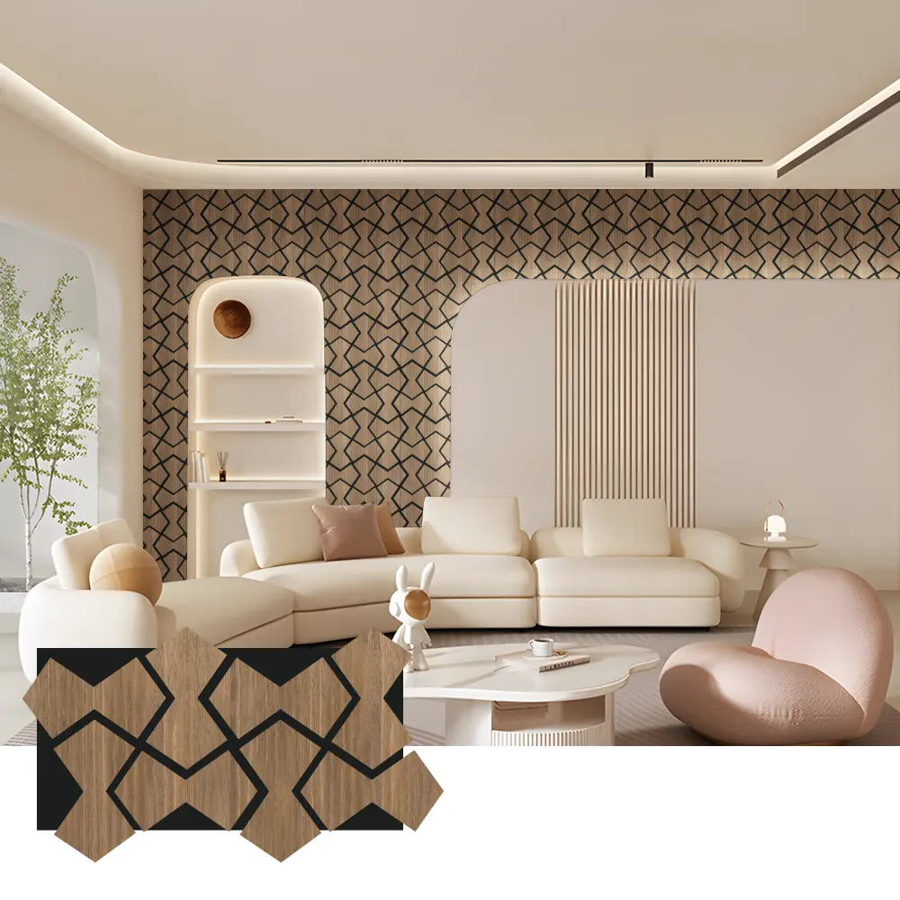 Oak Wood Acoustic Slat Panel for Wall and Ceiling
