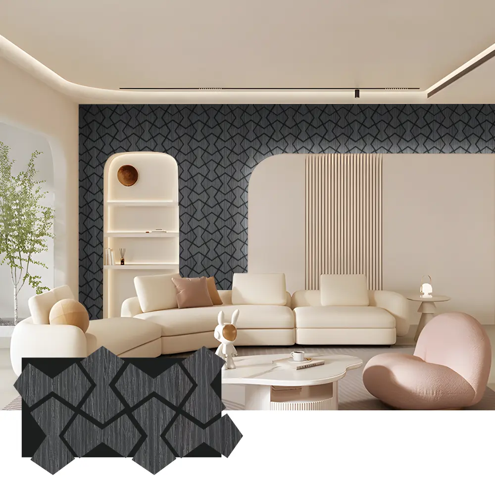 Oak Wood Acoustic Slat Panel for Wall and Ceiling