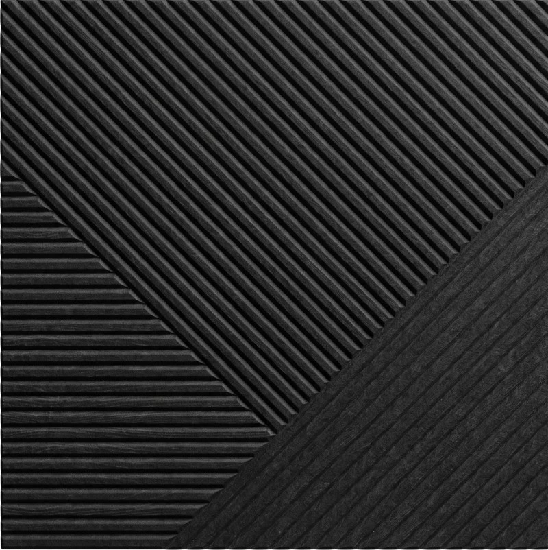 Wonear 3D UV-Printed Grooved PET Charcoal Ebony Panel Wonear 3D UV-Printed Grooved PET Charcoal Ebony Panel