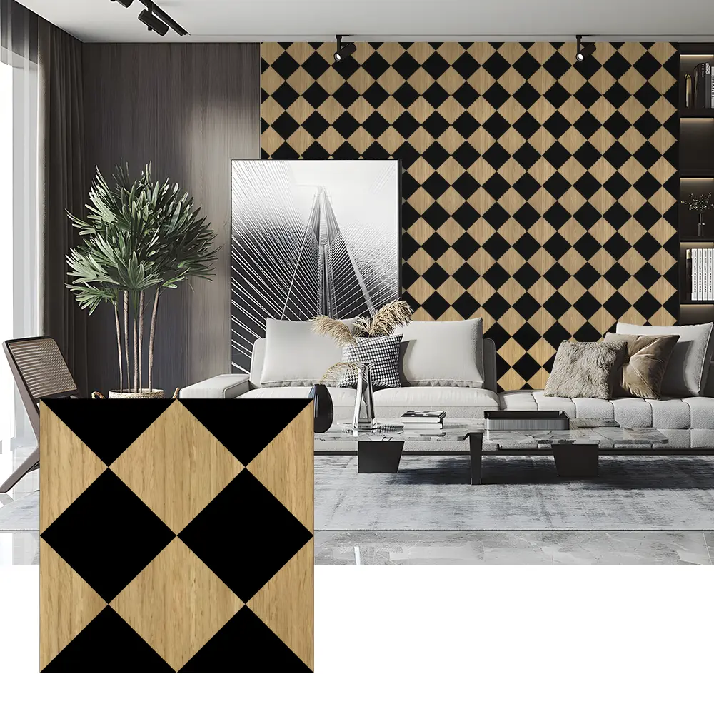 Wood Veneer Acoustic Panels for Bedroom Wall Decoration Wood Veneer Acoustic Panels for Bedroom Wall Decoration