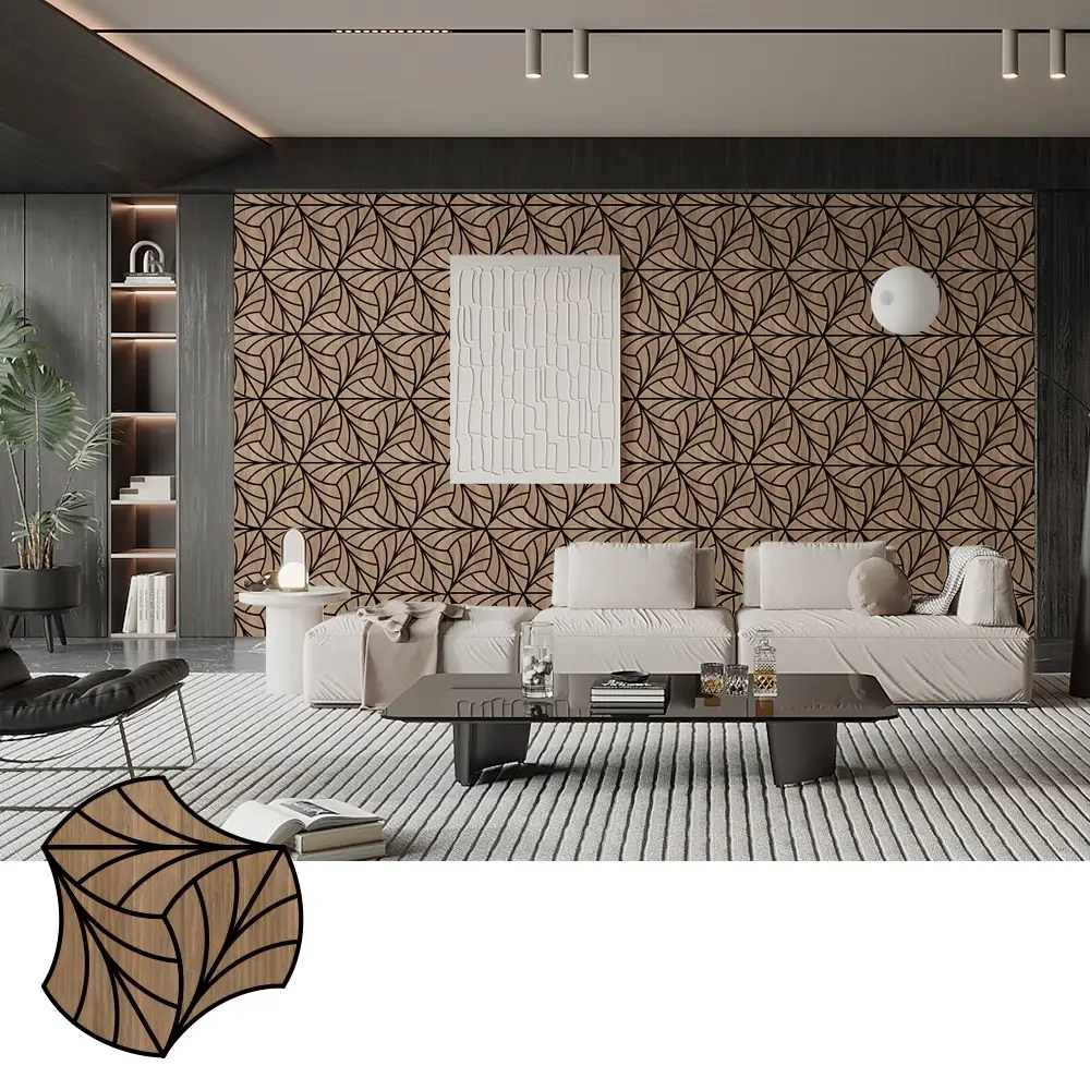Wood Veneer Acoustic Panels for Music Studio Sound Control